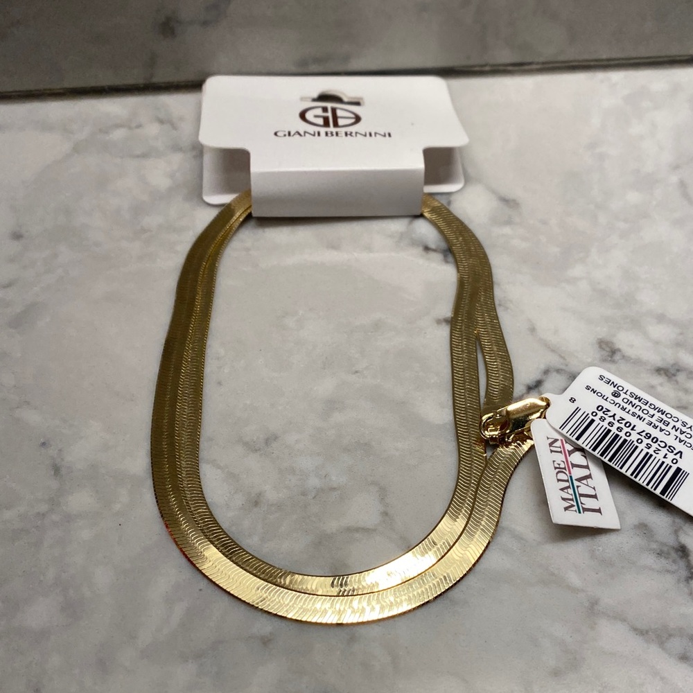 Giani Bernini Elegant Gold and Sterling Silver Herringbone Chain
